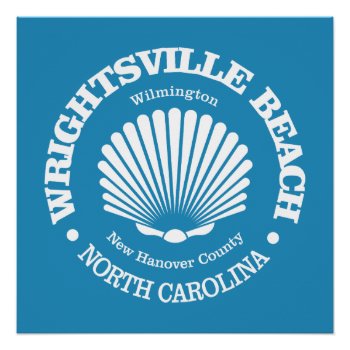 Wrightsville Beach (seashell) Poster by NativeSon01 at Zazzle
