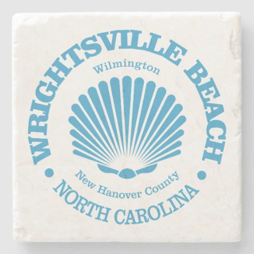 Wrightsville Beach seashell Stone Coaster