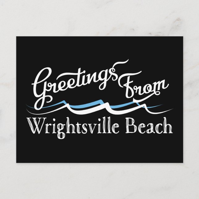 Wrightsville Beach Water Waves Postcard (Front)
