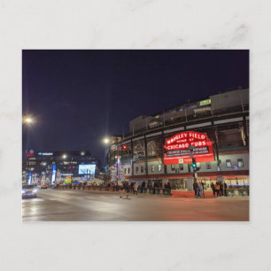 Wrigley Field - Night Postcard