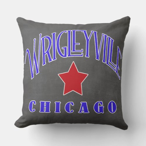 Wrigleyville Chicago _ a Chicago neighborhood Outdoor Pillow
