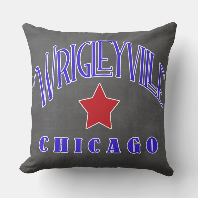 Wrigleyville Chicago - a Chicago neighborhood Outdoor Pillow (Front)