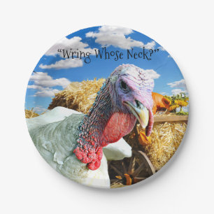 “Wring Whose Neck?” Thanksgiving Holiday Paper Plates