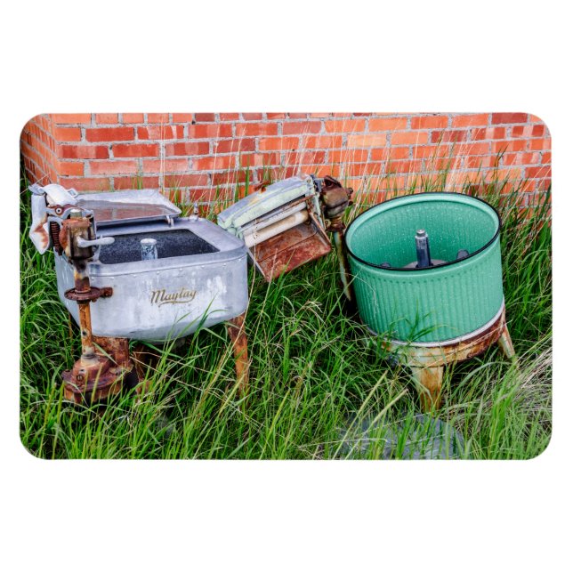Wringer Washer and Laundry Tub Magnet (Horizontal)