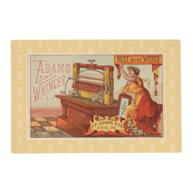 Wringer Washing Laminated Placemat (Front)