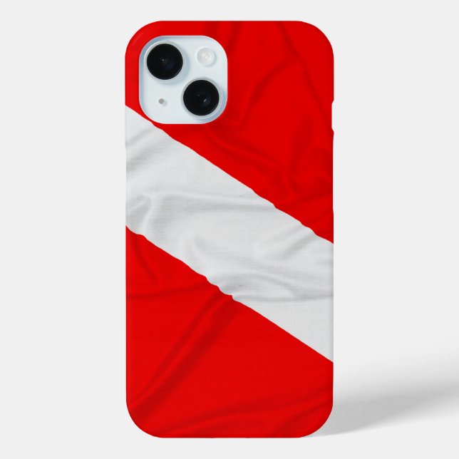 Wrinkled Diver Down Flag Case-Mate iPhone Case (Back)