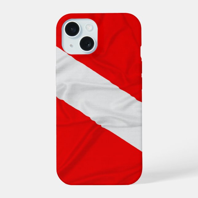 Wrinkled Diver Down Flag Iphone Case (Back)
