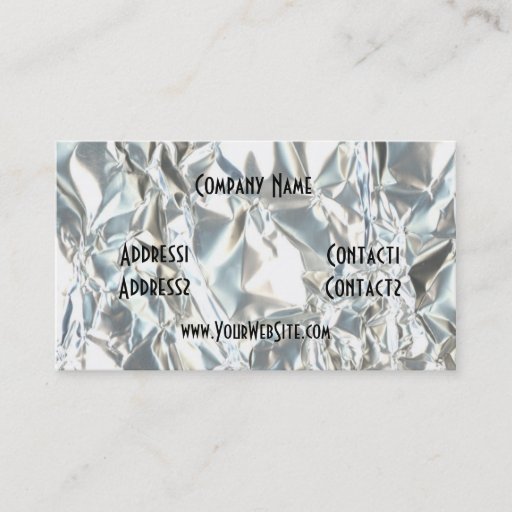 Customizable Wrinkled Foil Fun Business Card
