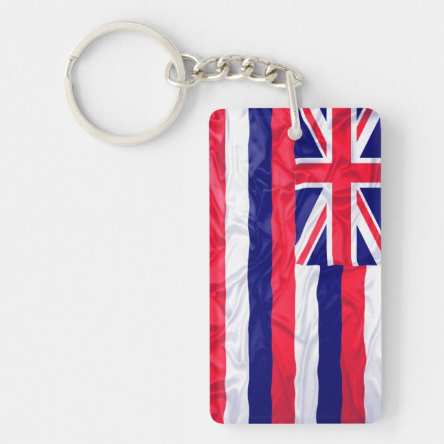 Wrinkled Hawaii Flag Keychain (Front)