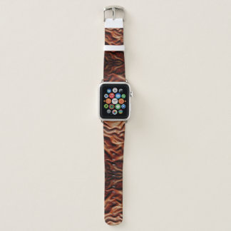 wrinkled leather design apple watch band
