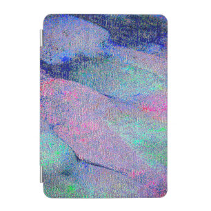 Wrinkled leather style with worn paint, bluish iPad mini cover