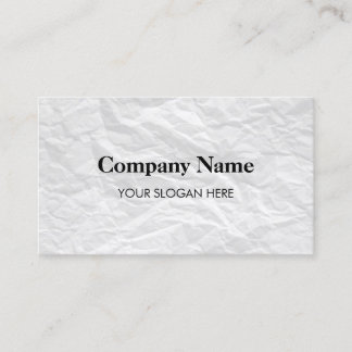 Wrinkled paper background business card design