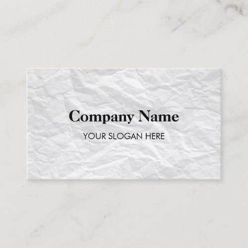 Wrinkled paper background business card design