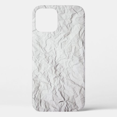 Wrinkled paper texture detailed background iPhone 12 case