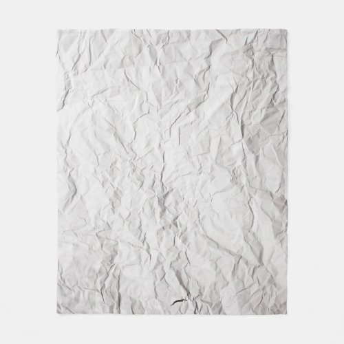 Wrinkled paper texture detailed background fleece blanket
