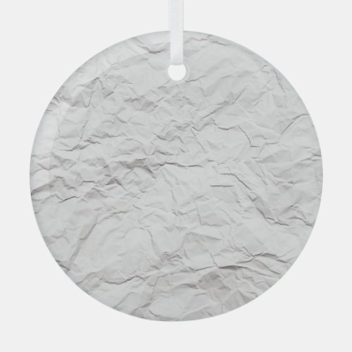 Wrinkled paper texture detailed background glass ornament