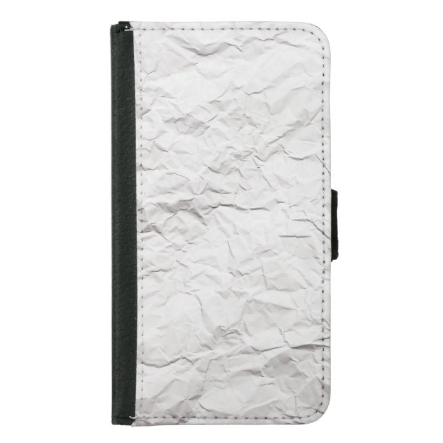 Wrinkled paper texture, detailed background. samsung galaxy wallet case (Front)