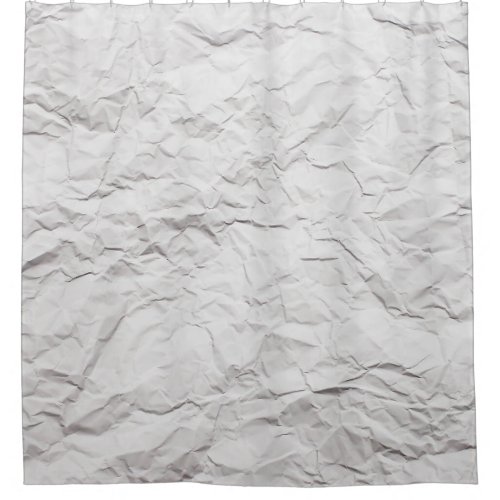 Wrinkled paper texture detailed background shower curtain