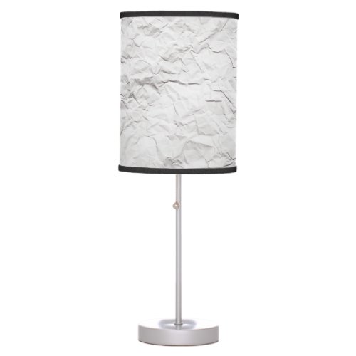 Wrinkled paper texture detailed background table lamp