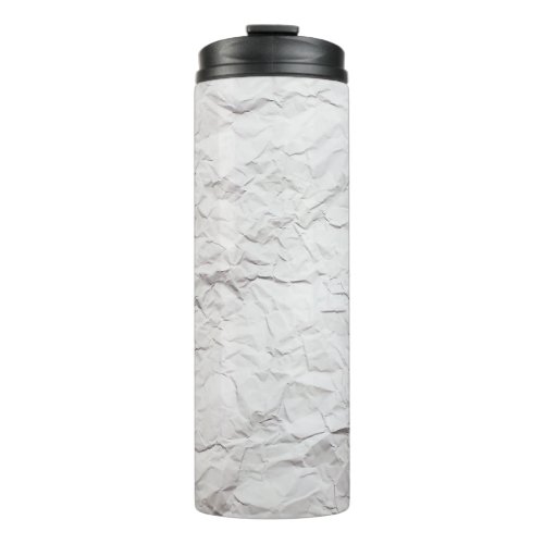 Wrinkled paper texture detailed background thermal tumbler