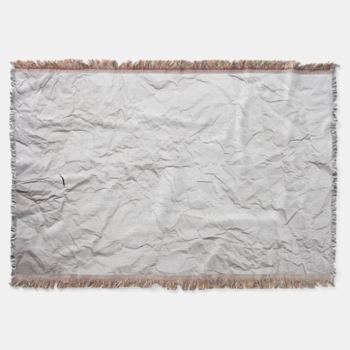 Wrinkled paper texture detailed background throw blanket