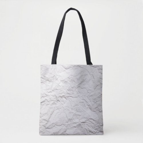 Wrinkled paper texture detailed background tote bag