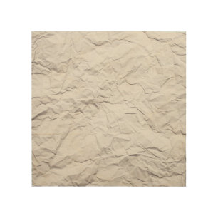 Wrinkled paper texture, detailed background. wood wall art