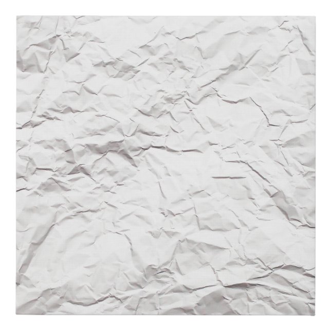 Wrinkled paper texture faux canvas print (Front)