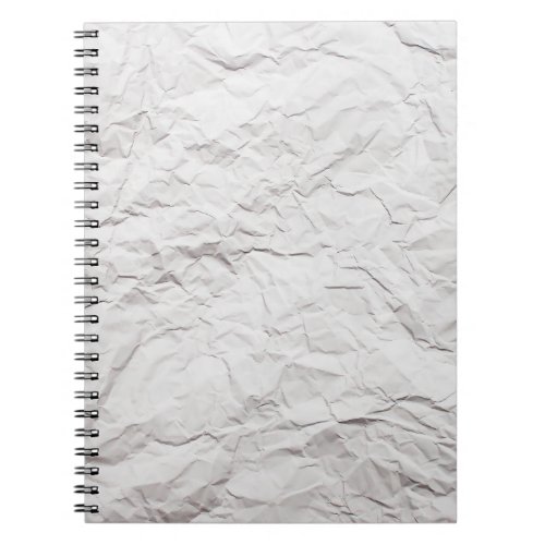 Wrinkled paper texture notebook