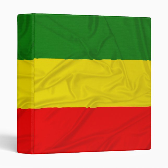 Wrinkled Rastafarian Flag Binder (Front/Spine)