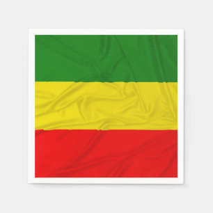 Wrinkled Rastafarian Flag Napkins
