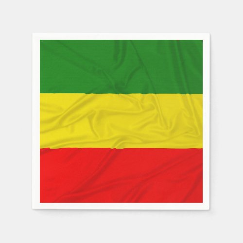 Wrinkled Rastafarian Flag Napkins