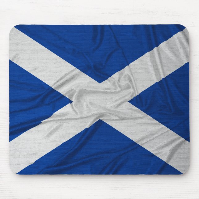 Wrinkled Scotland Flag Mouse Pad (Front)