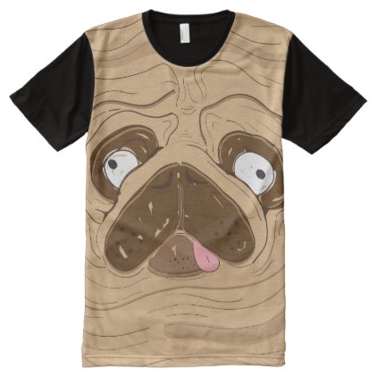 Wrinkled Shirt Funny Pug Face