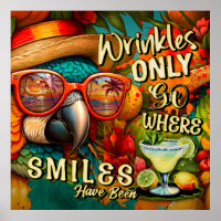 Wrinkles Only Go Where Smiles Have Been Parrot