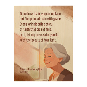 Wrinkles Touched by Light Wood Wall Art