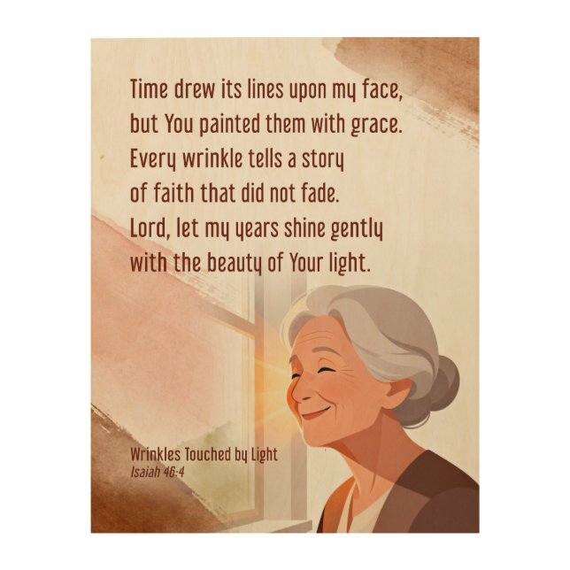 Wrinkles Touched by Light Wood Wall Art (Front)