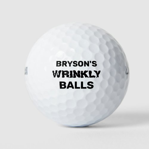 Wrinkly Balls Funny Custom Personalized Golf Balls
