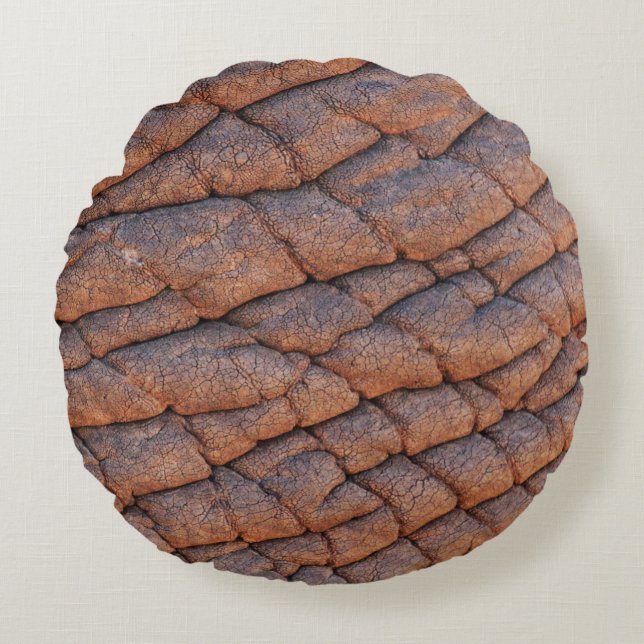 Wrinkly Elephant Skin Texture Template Round Pillow (Front)