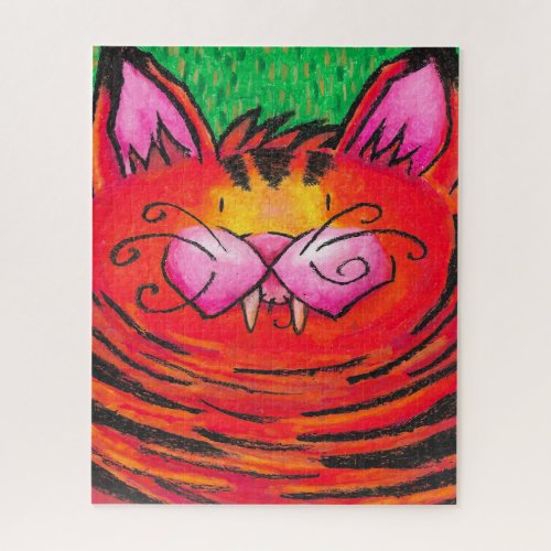 Wrinkly Tiger Cat in Oil Painting Jigsaw Puzzle