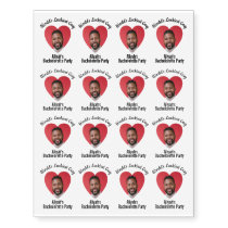 Wrist Funny Photo Bachelorette Party Groom's Face Temporary Tattoos