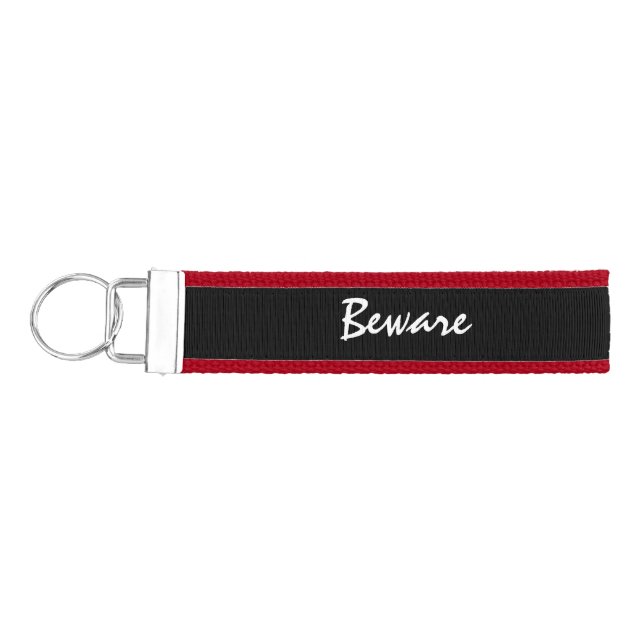 Wrist Keychain - Beware (Keys on Left)