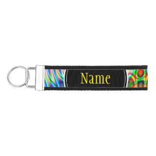 Wrist Keychain, Custom Colors, Name, Phone Number Keychain