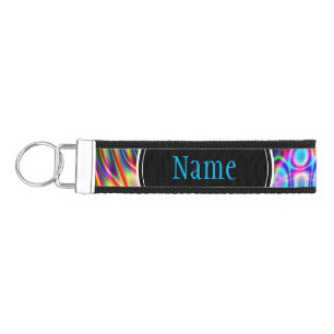 Wrist Keychain, Custom Colors, Name, Phone Number Keychain