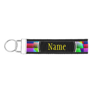 Wrist Keychain, Custom Colors, Name, Phone Number Keychain
