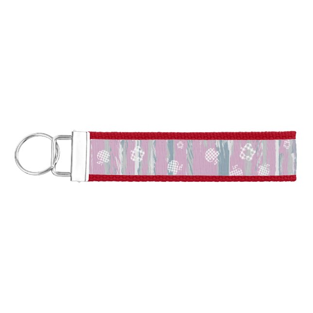 Wrist Keychain – Gingham Orchard (Keys on Left)