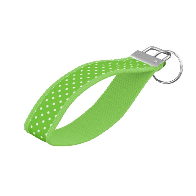 Wrist Keychain/Polka Dots Wrist Keychain (Angled Up)
