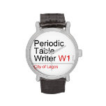Periodic Table Writer  Wrist Watch