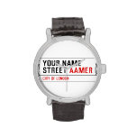 Your Name Street  Wrist Watch