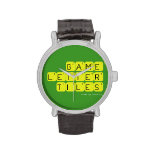 Game Letter Tiles  Wrist Watch